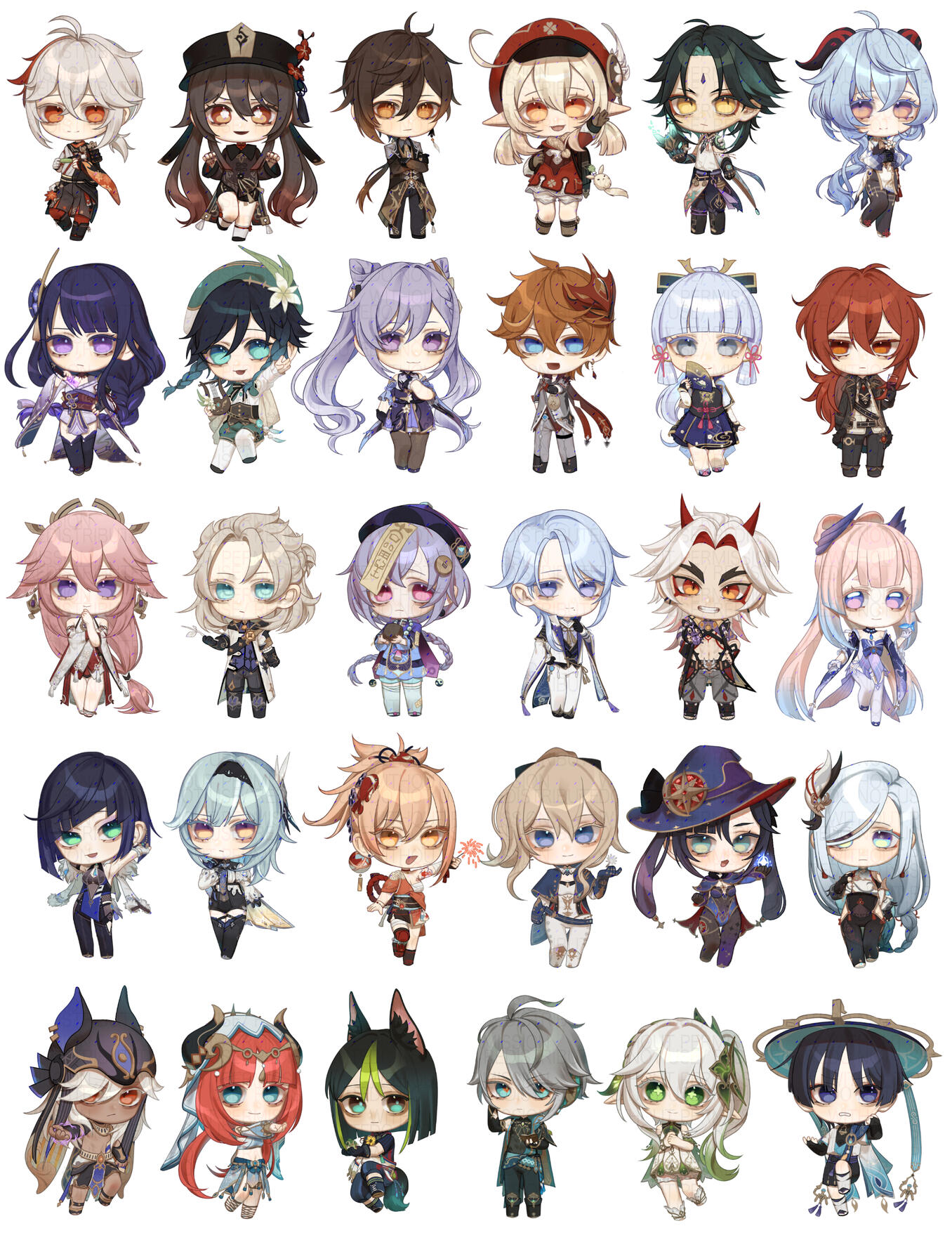 2021-2023 Genshin Impact Charm Design