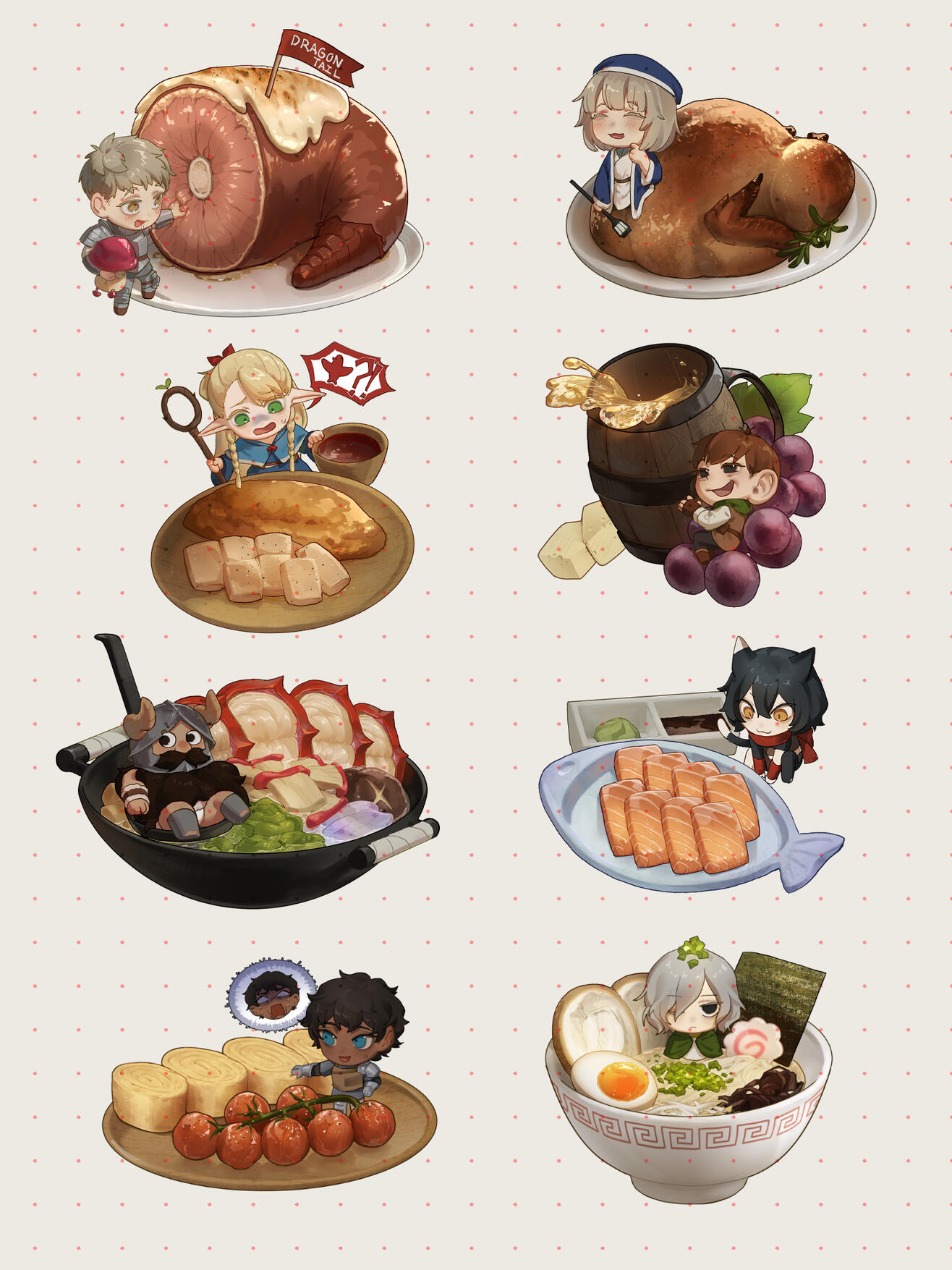 2024 Dungeon Meshi Charm Design